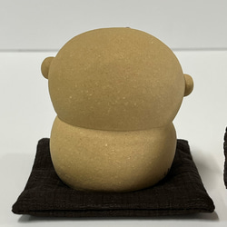 帶氣墊的圓臉地藏（非常小）O-158 Ceramic / Jizo / Jizo 第6張的照片
