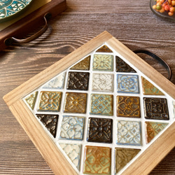 ❁⃘flowerタイルトレー《hanayuki》 ❁⃘flowerタイルトレー《hanayuki》