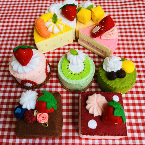 フェルト おままごと ケーキセット おもちゃ・人形 mofu.mofu 通販