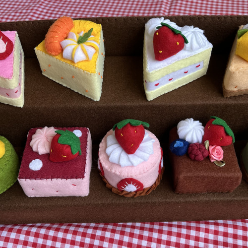 フェルト おままごと ケーキセット おもちゃ・人形 mofu.mofu