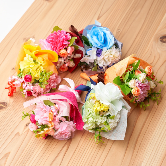 【受注生産】折り紙フラワーのミニアレンジメント オーダーメイド 手のひらサイズ 華やかなフラワーミニブーケ その他オーダーメイド こはるん