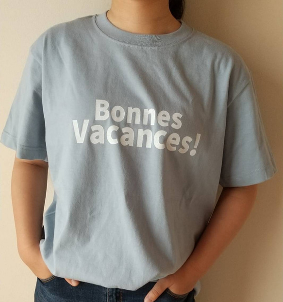 BONNES VACANCES! ロゴTシャツ 【アシッドブルー】【オートミール】 7枚目の画像