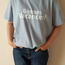 BONNES VACANCES! ロゴTシャツ 【アシッドブルー】【オートミール】 6枚目の画像