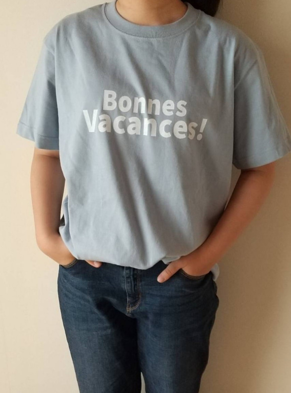 BONNES VACANCES! ロゴTシャツ 【アシッドブルー】【オートミール】 6枚目の画像