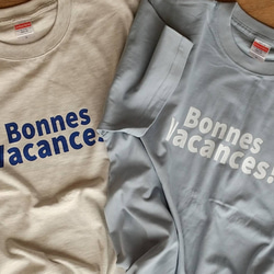 BONNES VACANCES! ロゴTシャツ 【アシッドブルー】【オートミール】 11枚目の画像