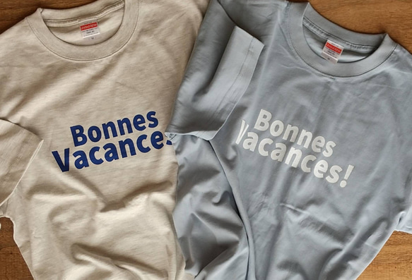 BONNES VACANCES! ロゴTシャツ 【アシッドブルー】【オートミール】 11枚目の画像