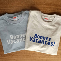 BONNES VACANCES! ロゴTシャツ 【アシッドブルー】【オートミール】 12枚目の画像