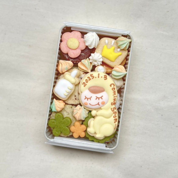 《名入れ可能、内祝、御出産祝に最適！》NEW BABY缶（手のひらサイズ） 9枚目の画像