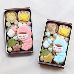 《名入れ可能、内祝、御出産祝に最適！》NEW BABY缶（手のひらサイズ） 3枚目の画像