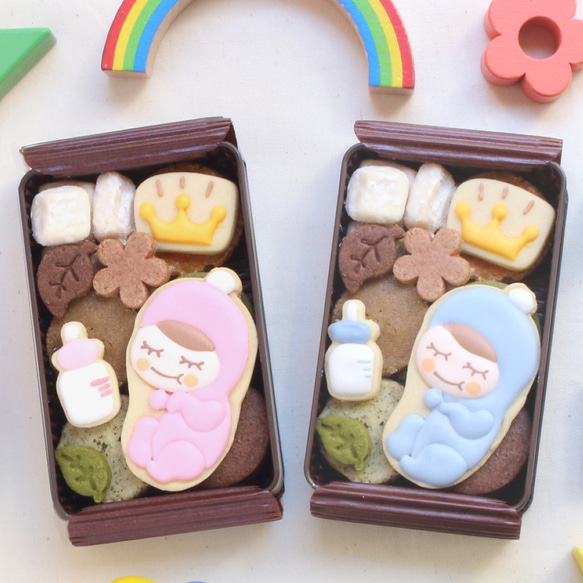 《名入れ可能、内祝、御出産祝に最適！》NEW BABY缶（手のひらサイズ） 12枚目の画像