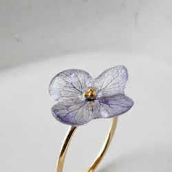 紫陽花リング（10号フリーサイズの指輪/1） 4枚目の画像