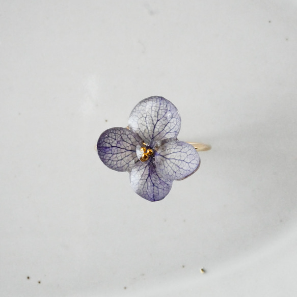 紫陽花リング（10号フリーサイズの指輪/1） 3枚目の画像