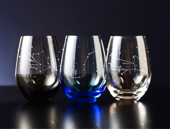 閃閃發光的水鑽【12星座玻璃杯】3種顏色可供選擇*可刻名字（需額外付費） 第3張的照片