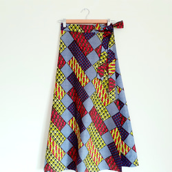アフリカ布巻きスカート 2枚目の画像