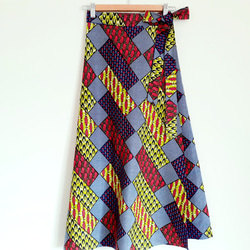 アフリカ布巻きスカート 3枚目の画像