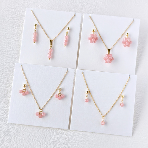 選べるデザイン》＊おすすめ2点セット＊ 天然石 インカローズの1粒 