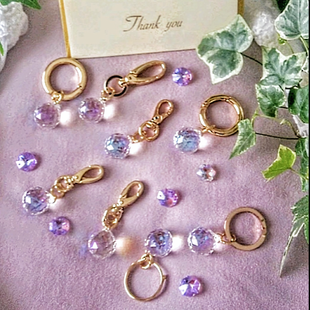 anniversary SWAROVSKICRYSTALシンプルキーホルダー(受注製作)
