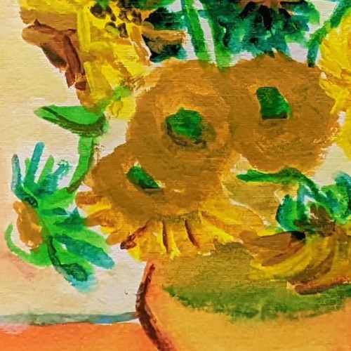 ひまわりC アクリル画原画（F4） 絵画 yko 通販 14205600