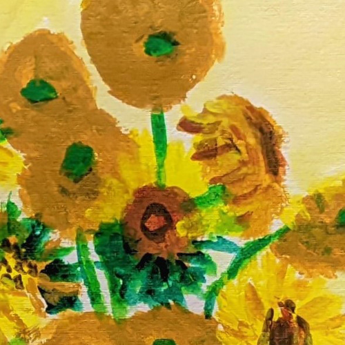 ひまわりC アクリル画原画（F4） 絵画 yko 通販 14205600