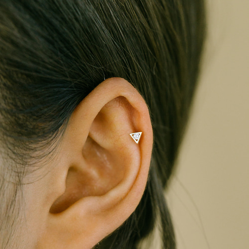 クリストフル ピアス SAORIさんご着用【Tiny Motif】K10ダイヤモンドシューピアス