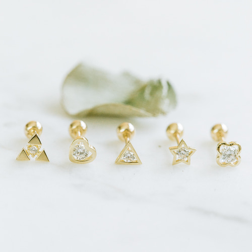 14K金 ゴールド ヘリックス 軟骨 アンチトラガス アウター インナー