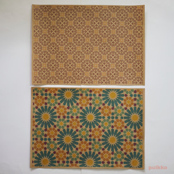 紙製ブックカバー　アラベスク（カラー）（5枚セット） 7枚目の画像
