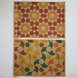 紙製ブックカバー　アラベスク（カラー）（5枚セット） 3枚目の画像