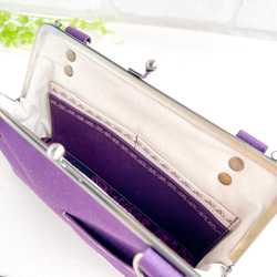 スマホショルダー・お財布バッグ  紫　スマホショルダー2022 7枚目の画像