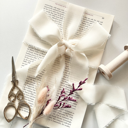 ぽいぽい　リボン　グレー　M シフォン リボン グレー 5ヤード 38mm幅 リボン・テープ La grace 通販