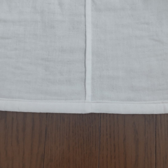 トリプルガーゼのフレンチ袖Tシャツ     オフホワイト 9枚目の画像
