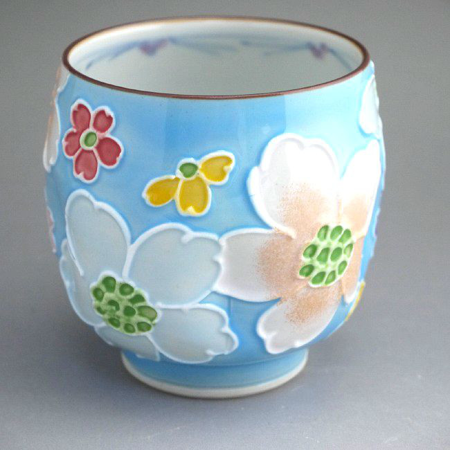 ★清水焼名品/小紋桜七宝『お茶呑み素極』正峰造★逸品希少 清水焼 小紋桜七宝『お茶呑み素極』正峰造☆逸品希少