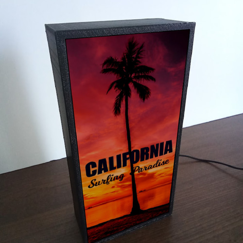 カリフォルニア サーフビーチ 夕焼け 夕日 ヤシの木 写真 フォト