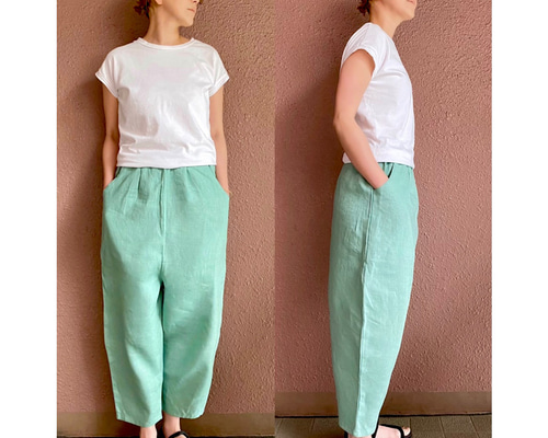 RATAバルーンパンツ　上質リネン100% フリーサイズ RATA❤️上質リネン100%❤️絶妙シルエットのバルーンパンツ