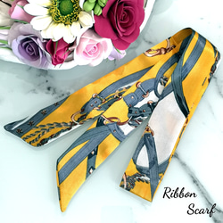 リボンスカーフ322#バッグスカーフ　スカーフ 1枚目の画像