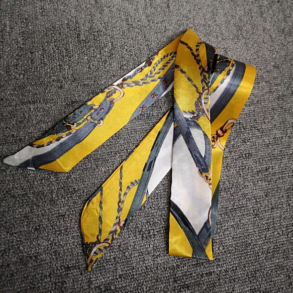 リボンスカーフ322#バッグスカーフ　スカーフ 4枚目の画像