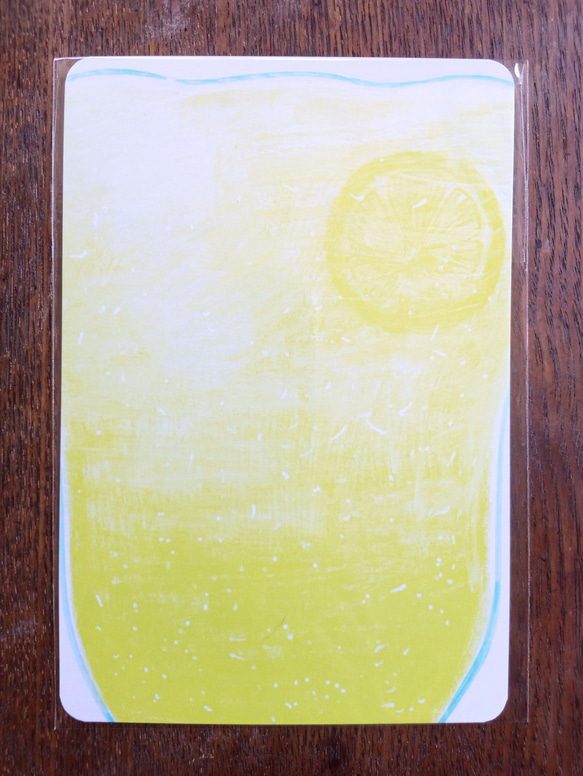 ポストカード　「レモンソーダの湖」 2枚目の画像