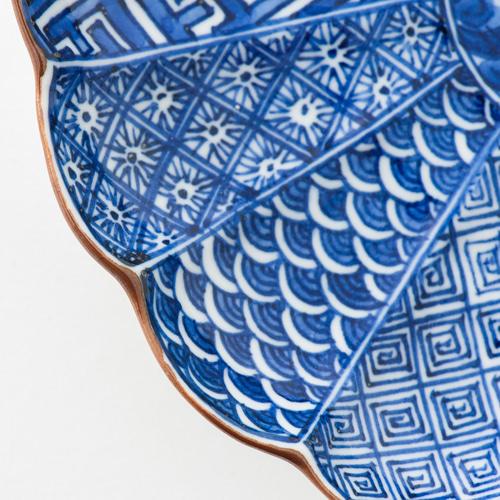 菊弁染付山水古紋 5.5寸皿 京焼 中皿 京焼・清水焼窯元 松斎窯 通販