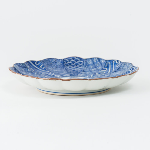 菊弁染付山水古紋 5.5寸皿 京焼 中皿 松斎窯 通販 14207081｜Creema