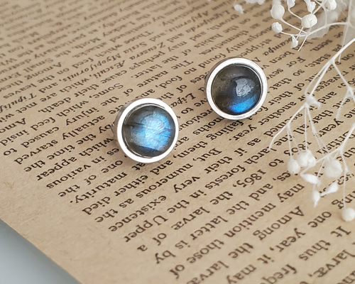 レオン様専用】【0610-③】ピアス ラブラドライト※レアシラー レオン