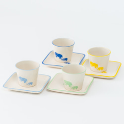 新品/未使用】ポーセラーツ/プレート、小鉢、湯呑みセット 中皿