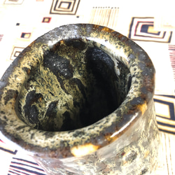 花瓶　壺　神の倉　陶器　手捻り　自然釉薬　ハンドメイド 7枚目の画像