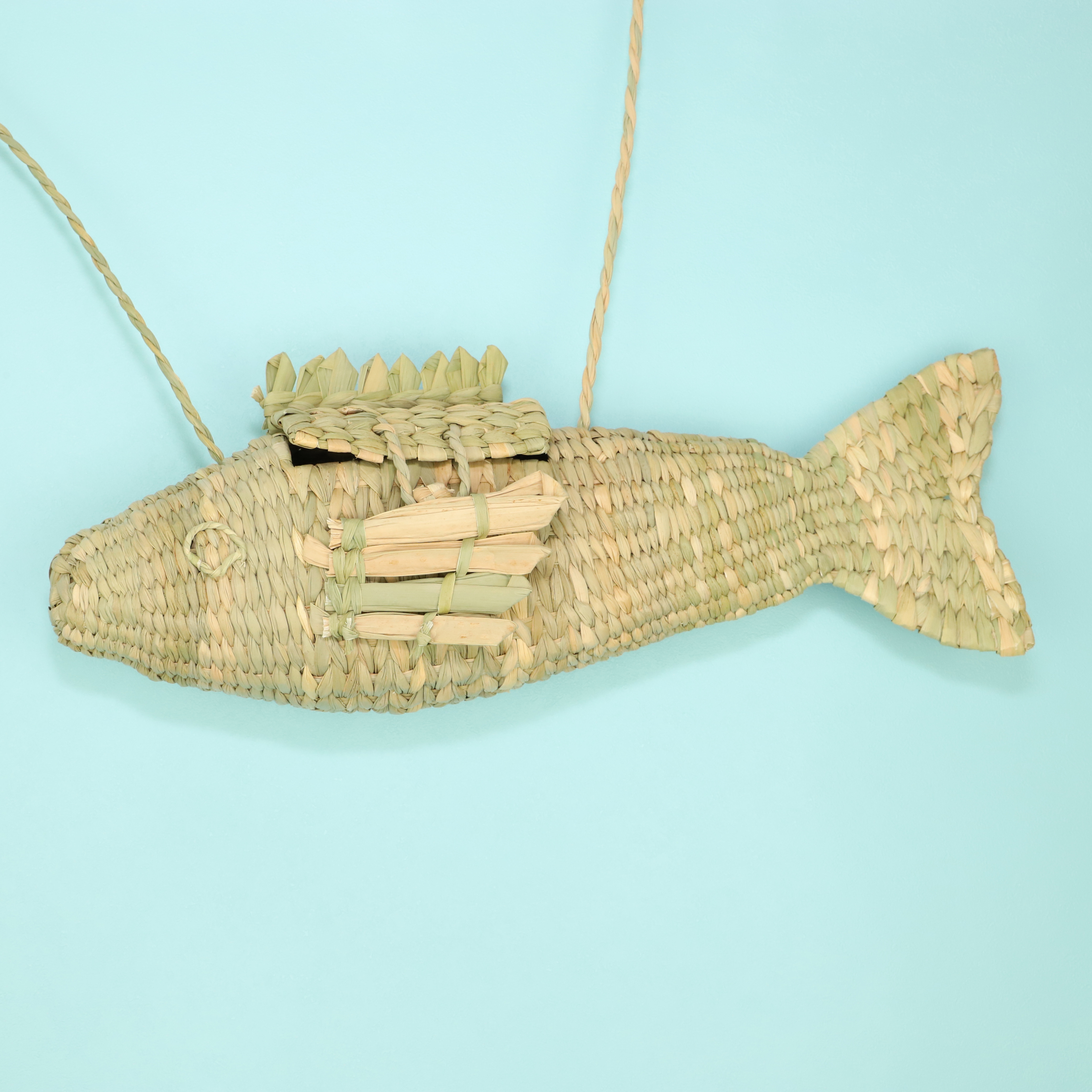 メキシコ手編み アニマルカゴバッグ☆魚 フィッシュ 019