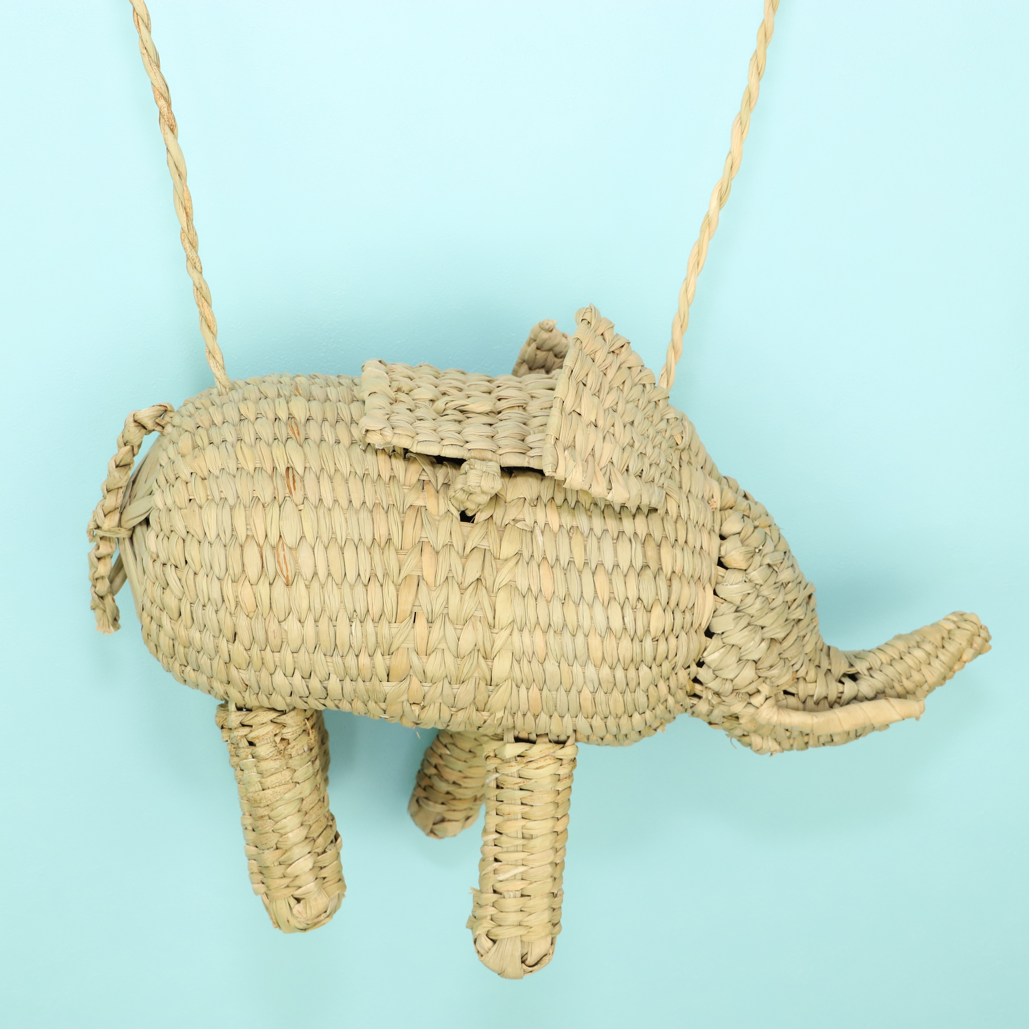メキシコ手編み アニマルカゴバッグ☆象 エレファント 004