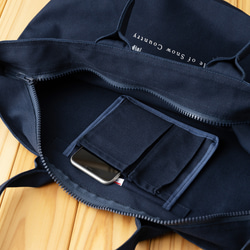 ［着る山菜］山菜図鑑トラベルトート　ネイビー 5枚目の画像