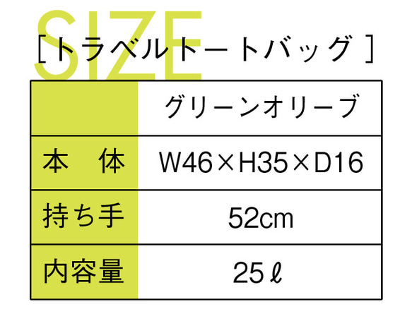［着る山菜］山菜図鑑トラベルトート　グリーンオリーブ 10枚目の画像