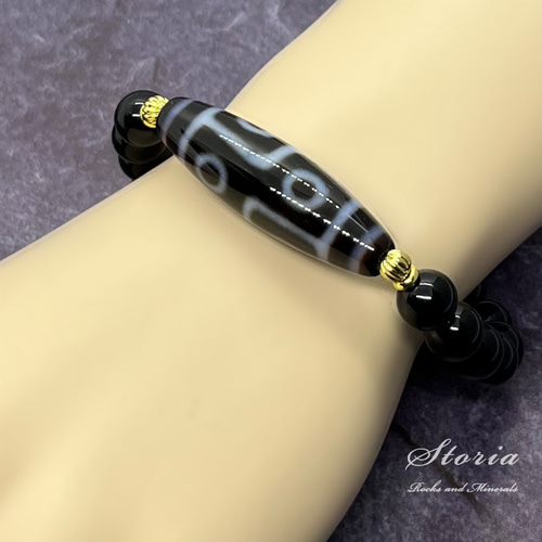 抱え過ぎたものを手放す 六眼天珠×8mm モリオン（黒水晶