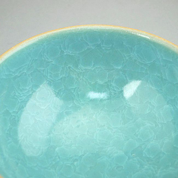 青磁ご飯茶碗　浅型　陶仙　小単品 6枚目の画像