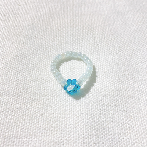 rs-3】 ビーズリング ✿ 韓国 カラフル 蝶々 ハート パール ビーズ