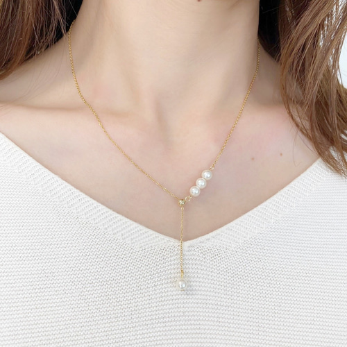 061Nt【高品質✨】ネックレス　Y字　一粒パール　ゴールド　上品　大人可愛い 061Ny【高品質✨】ネックレス Y字 一粒パール シンプル 大人女子