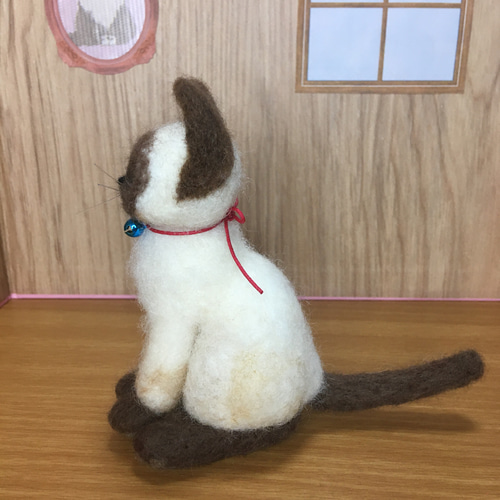 羊毛フェルト シャム猫 羊毛フェルト めぐめぐ 通販 14207858｜Creema
